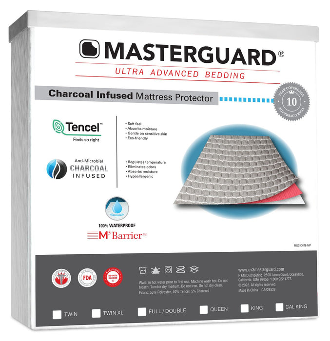 Masterguard® Charcoal Tencel™ Full Mattress Protector