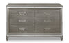 Max Dresser - Silver - Glam style Dresser in Silver Asian Hardwood, Medium Density Fibreboard (MDF), Plywood