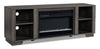 Antoni 62” TV Stand with Crystal Ember Firebox - Grey