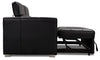 Drake Leather-Look Fabric Sleeper Sofa - Black 