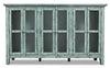 Rocco Blue Accent Cabinet – Large  - Rustic style Accent Cabinet in Vintage blue with green and grey undertones Acacia