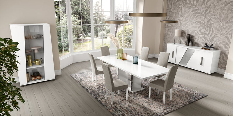 Raia Dining Server with Storage - Made in Italy, Modern, 79.5\"W - White