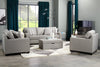 Sawyer Linen-Look Fabric Loveseat - Light Grey 