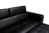 Drake Leather-Look Fabric Sleeper Sofa - Black 