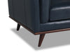Vivia Top-Grain Genuine Leather Sofa - Navy 