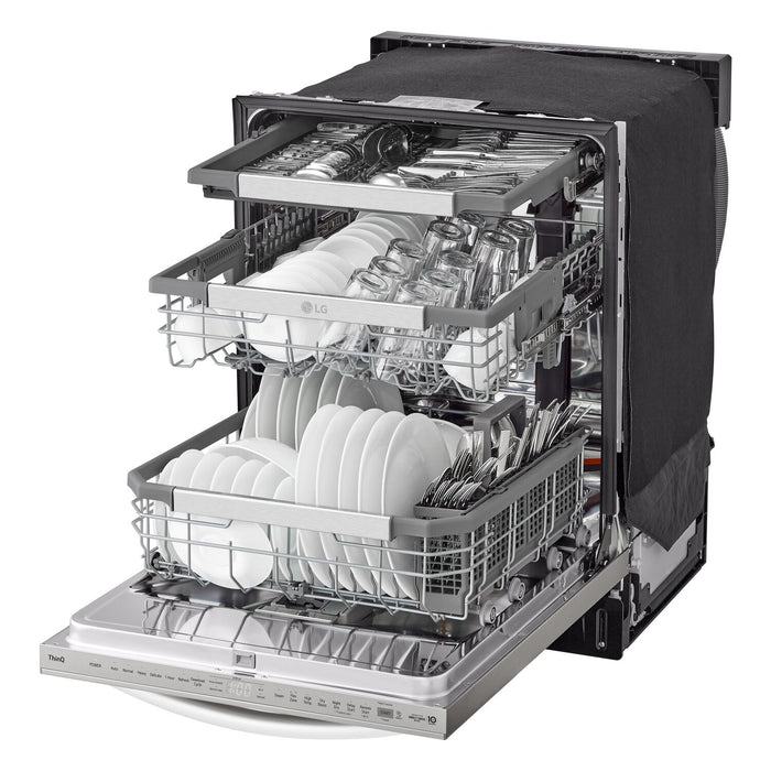LG 24\" 42 dBA Built-In Top-Control Smart Dishwasher with QuadWash®Pro  - Smudge Proof Stainless Steel - LDTH7972S