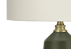 26" Green and Gold Ceramic Table Lamp|Lampe de table de 26 po en céramique verte et dorée