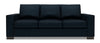 Made in Canada Customizable Sofa Lab Track 85\" Chenille Fabric Sofa with Track Arms - Luxury Indigo Blue