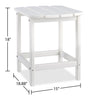 Bask End Table - White 