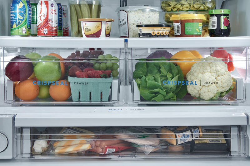 Frigidaire 36\" 27.8 Cu. Ft. Standard-Depth French-Door Refrigerator - Black Stainless Steel - FRFS2823AD