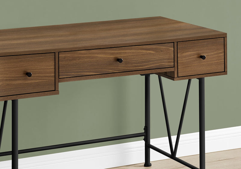 Shia 47.25\" Office Desk with 3-Drawers - Walnut