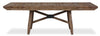 Cedar 6pc Dining Set with Table, Bench & 4 Chairs, Pine Wood, Trestle-Base, 72.07"W - Brown | Ensemble de salle à manger Cedar 6 pièces en pin avec table de 72,07 po (L), base à tréteaux, banc et 4 chaises - brun