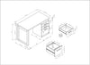 Oscar Reversible Desk - White  