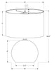 18" Cream Ceramic Table Lamp|Lampe de table de 18 po en céramique crème