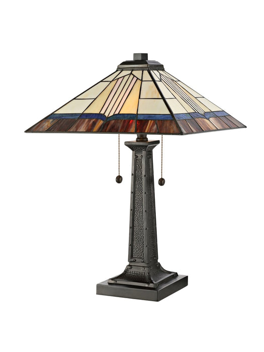 Walter 25\" Tiffany Style Hand-Blown Glass Table Lamp
