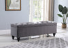 Sage Bench with Storage - Contemporary style Ottoman in Grey Solid Woods, Medium Density Fibreboard (MDF), Plywood