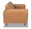 Vivia Top-Grain Genuine Leather Loveseat - Caramel 