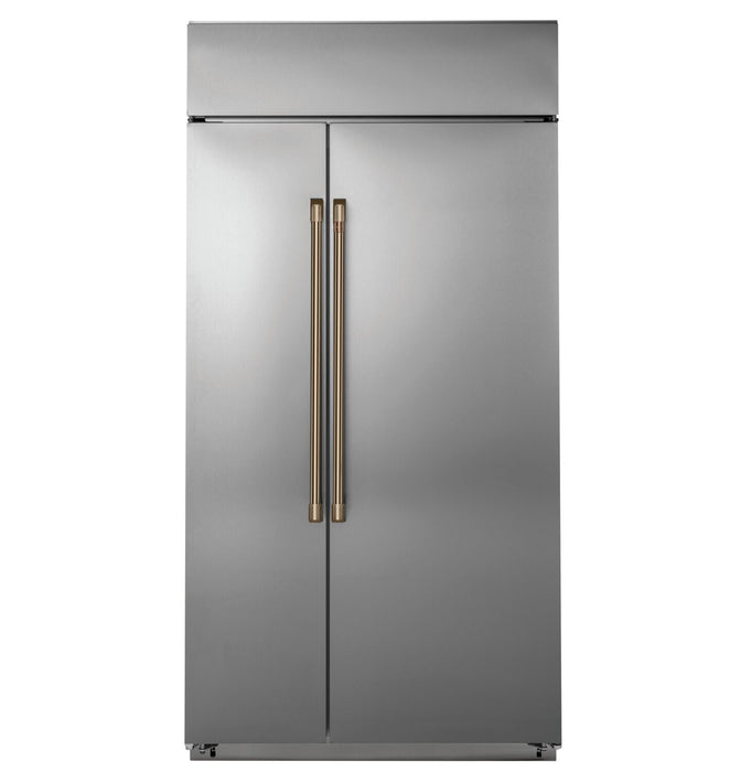 Cafe 2-Piece Handle Kit for Side-By-Side Refrigerator in Brushed Bronze – CXSS2H2PMBZ 