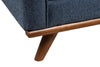 Kassia Linen-Look Loveseat - Blue 