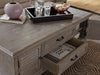 Lancaster 50" Traditional Lift Top Coffee Table with Storage and Casters - Grey and Bronze Pine|Table à café traditionnelle Lancaster de 50 po avec dessus relevable, rangement et roulettes - grise et pin bronze
