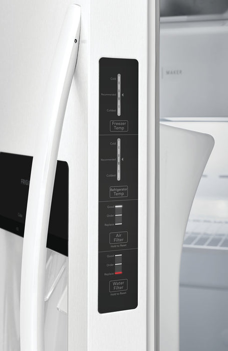 Frigidaire 33\" 22.3 Cu. Ft. Standard-Depth Side-by-Side Refrigerator - White - FRSS2323AW