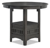 Dena Counter-Height Dining Table - Grey-Brown - Country style Dining Table in Grey-Brown Rubberwood