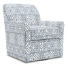 Made in Canada Sofa Lab Customizable Swivel 31\" Fabric Accent Chair - Ink Multicolour