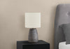 19" Grey Textured Ceramic Table Lamp|Lampe de table de 19 po en céramique texturée grise