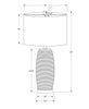25" Grey Ceramic with Silver Base Table Lamp|Lampe de table de 25 po en céramique grise avec base argentée