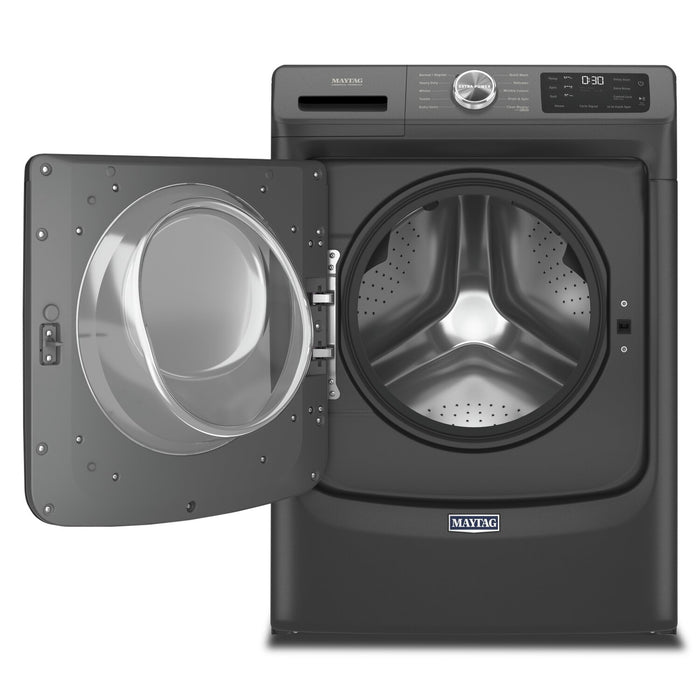 Maytag 5.2 Cu. Ft. Front-Load High-Efficiency Steam Washer - Volcano Black - Stackable - MHW5630MBK