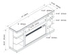 Axel 74" 3-Piece Entertainment Centre with Electric Fireplace and Storage for TVs up to 85"- Taupe|Meuble audio-vidéo Axel 3 pièces de 74" avec foyer électrique et rangement pour téléviseurs jusqu’à 85 po - taupe