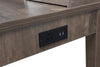 Jude Reversible Desk with Hutch – Hazelnut  - Modern style Desk in Hazelnut  Medium Density Fibreboard (MDF)