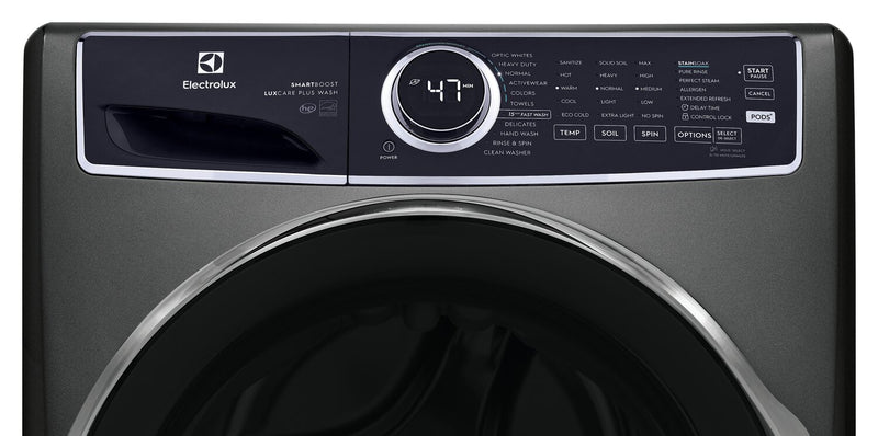 Electrolux 5.2 Cu. Ft. Front-Load High-Efficiency Steam Washer - Titanium - Stackable - ELFW7637AT