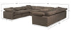 Eclipse 8-Piece Linen-Look Fabric Modular Sectional - Slate 