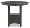 Dena Counter-Height Dining Table - Grey-Brown - Country style Dining Table in Grey-Brown Rubberwood