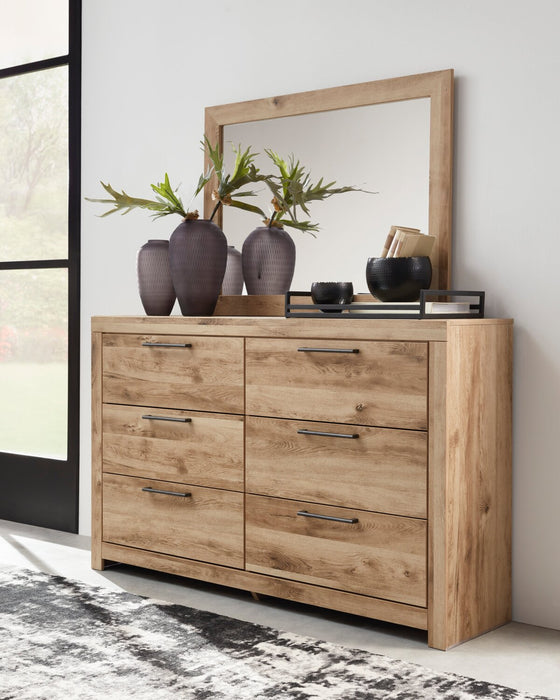 Derekson Bedroom Dresser Mirror - Natural