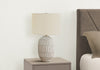 24" Cream Textured Resin Table Lamp|Lampe de table de 24 po en résine texturée crème