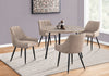 Eliot Dining Chair - Taupe - Contemporary style Dining Chair in Taupe Metal