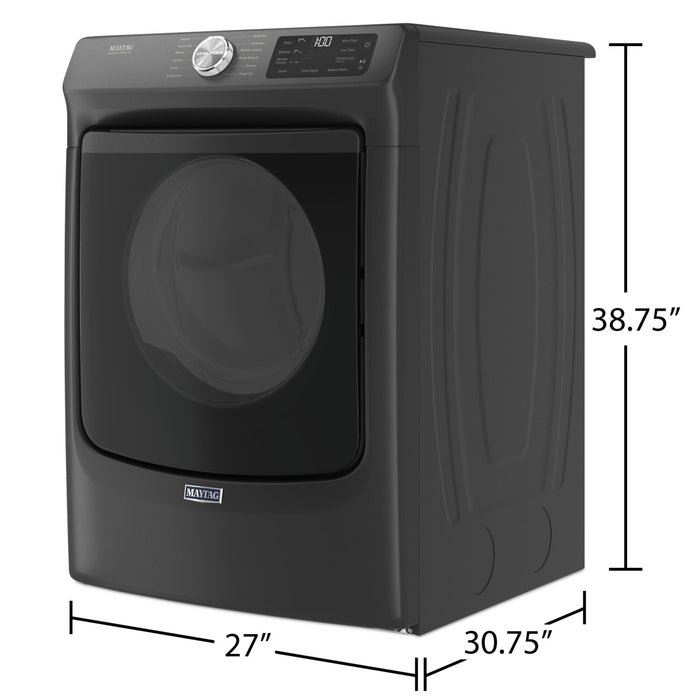 Maytag 7.3 Cu. Ft. Gas Dryer with Steam - Volcano Black - Stackable - MGD6630MBK