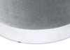 Phebe Velvet Storage Ottoman - Grey 