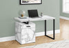 Remi Reversible Desk - White Marble-Look 