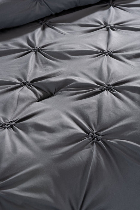 Brianna 3-Piece Full/Queen Comforter Set - Dark grey