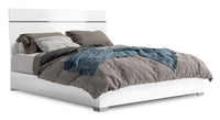 Raia Panel Bed - Made in Italy, Modern, White - Queen Size 