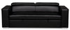 Drake Leather-Look Fabric Sleeper Sofa - Black 