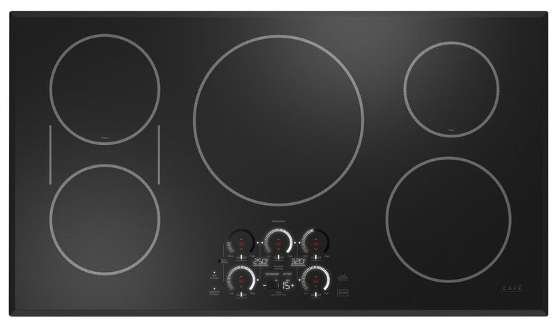Cafe 36\" 5-Element Electric Cooktop - Black - CHP90361TBB