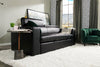Drake Leather-Look Fabric Sleeper Sofa - Black 