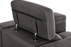 Drake Faux Suede Chair with Pull-Out Ottoman - Cement 