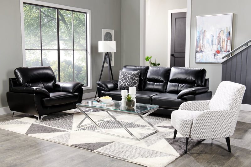 Skyler Matte Black 3-Piece Set, Floor and Two Table Lamps