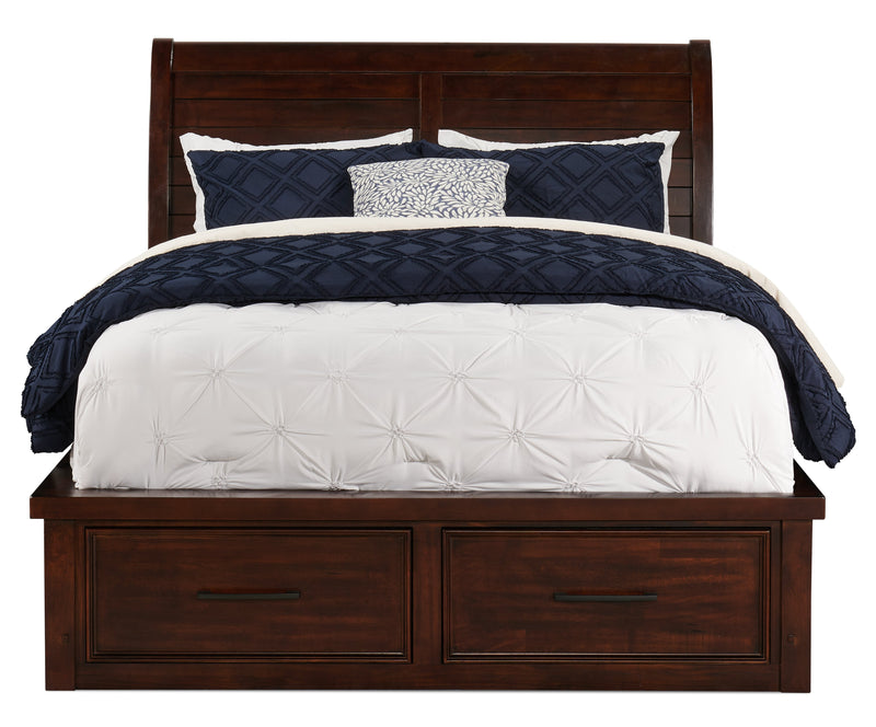 Sonoma Platform Storage Bed with Headboard & Frame, Mango Brown - King Size