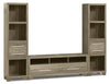 Glendale 3-Piece Entertainment Centre with 60" TV Opening – Grey - Modern style Wall Unit in Grey